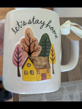 NWT Rae Dunn LET'S STAY HOME Mug